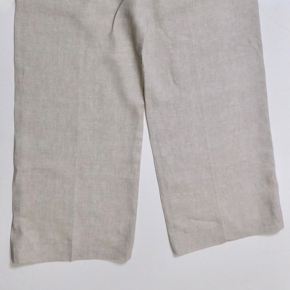 NWT!! J. CREW Wide Leg Essential Pants Flax Linen Pleated Preppy Summer Size 10 - Picture 9 of 16